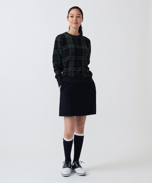 BEAMS GOLF(ビームスゴルフ)の「PURPLE LABEL / スフィダンテ 撥水 巻きスカート(スカート・レディース・ネイビー/ホワイト・ONE SIZE)」の11枚目の写真