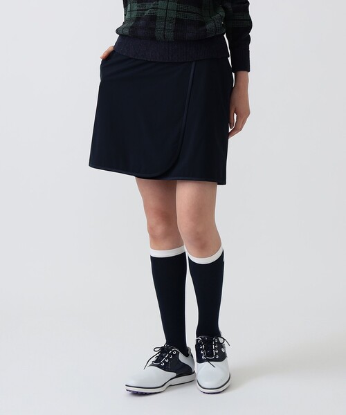 BEAMS GOLF(ビームスゴルフ)の「PURPLE LABEL / スフィダンテ 撥水 巻きスカート(スカート・レディース・ネイビー/ホワイト・ONE SIZE)」の13枚目の写真