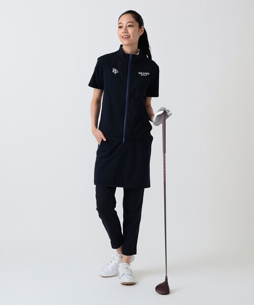 BEAMS GOLF(ビームスゴルフ)の「PURPLE LABEL / スフィダンテ 撥水 巻きスカート(スカート・レディース・ネイビー/ホワイト・ONE SIZE)」の15枚目の写真
