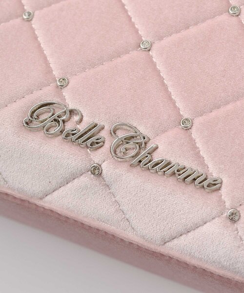 Belle Charme（ベルシャルム）の「【Belle Charme】Velour Quilted Ribbon Mini Tote（ハンドバッグ・レディース・ピンク/オフホワイト/ブラック・FREE）」の16枚目の写真