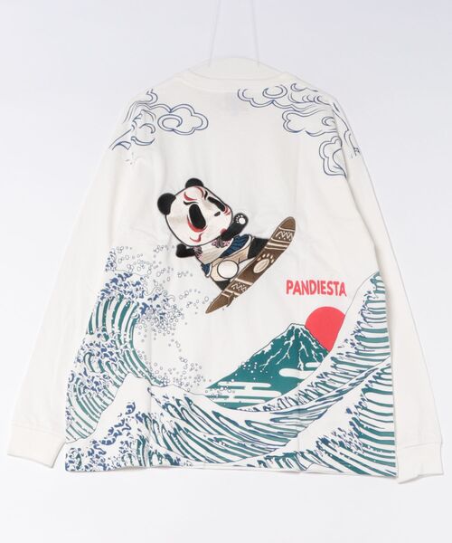 PANDIESTA(パンディエスタ)の「波富士歌舞伎パンダサーフロンT(M2)(Tシャツ/カットソー・メンズ・ブラック/ホワイト・XXL/XL/L/M)」の4枚目の写真