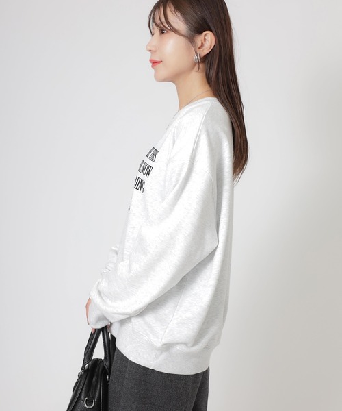 Riberry(リベリー)の「フロッキーメッセージロゴスウェット(スウェット・レディース・ネイビー/ボルドー/オートミール/杢グレー・FREE)」の22枚目の写真