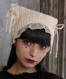 axes femme | ネコ耳風レースニット帽(ハット)