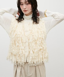 【LARUTA】[Web限定］フリンジニットベスト