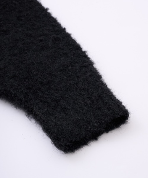 THE CRAFT CREW PRODUCTS(ザクラフトクループロダクツ)の「【MULTI FUNCTIONALシリーズ】オーバーサイズ Vネック シャギーニットカーディガン / 帯電防止・抗菌防臭【THE CRAFT CREW PRODUCTS】(カーディガン/ボレロ・メンズ・ネイビー/ブラック/ダークブラウン/アッシュグレー/グリーン/チャコール・S/M/L)」の14枚目の写真
