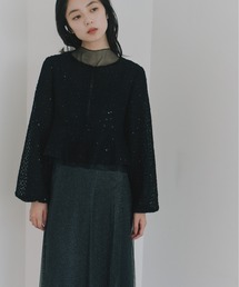 kaene（カエン）の「スパンコールレースボレロ【結婚式 二次会 同窓会 成人式 オケージョン】（カーディガン/ボレロ・レディース）」