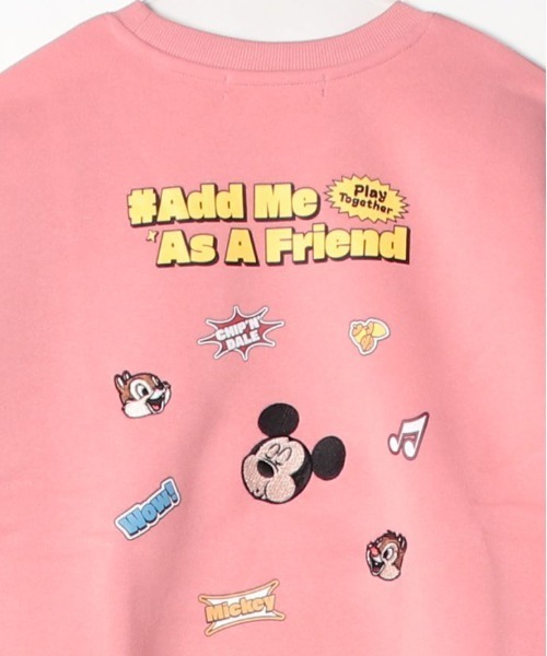 Disney(ディズニー)の「【DISNEY/ディズニー】ミッキー&キャラクタープリント裏起毛クルーネックスウェットトレーナー(WIDE)(スウェット・レディース・ピンク/スミクロ/オートミール/グリーン・MEDIUM/LARGE)」の16枚目の写真