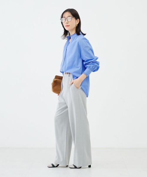 NOLLEY’S(ノーリーズ)の「【BECシリーズ】ウォッシャブル襟フリルブラウス(シャツ/ブラウス・レディース・ブルー系その他/ピンク系その他・38/36)」の4枚目の写真