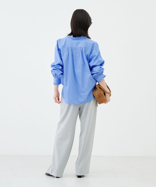 NOLLEY’S(ノーリーズ)の「【BECシリーズ】ウォッシャブル襟フリルブラウス(シャツ/ブラウス・レディース・ブルー系その他/ピンク系その他・38/36)」の6枚目の写真