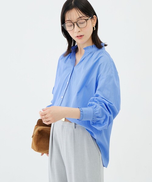 NOLLEY’S(ノーリーズ)の「【BECシリーズ】ウォッシャブル襟フリルブラウス(シャツ/ブラウス・レディース・ブルー系その他/ピンク系その他・38/36)」の10枚目の写真