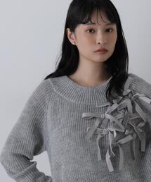 N.（N. Natural Beauty Basic）（エヌエヌナチュラルビューティーベーシック）の「リボントリムニット（ニット/セーター）」