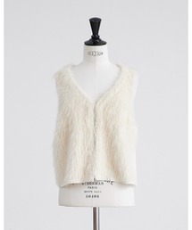 HEAVENLY（ヘブンリー）の「【 HEAVENLY / ヘブンリー 】 Knit Shaggy Yarn Vest / ニット シャギー ヤーン ベスト　2649194　DLI（ベスト）」