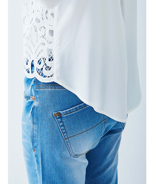 IEDIT（イディット）の「ブルーブラックプラネットオリジナルレースキャミソール＆トップスセット　　　　（Tシャツ/カットソー・レディース・ホワイト/ブラック・X-LARGE/SMALL/LARGE/XX-LARGE/MEDIUM）」の7枚目の写真