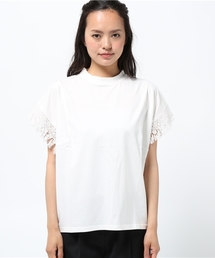 LBC | コットンシルケットレース使いプルオーバー(Tシャツ/カットソー)