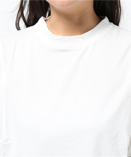 LBC（エルビーシー）の「コットンシルケットレース使いプルオーバー（Tシャツ/カットソー・レディース・ブラック/オフホワイト/アッシュグレー・MEDIUM）」の6枚目の写真