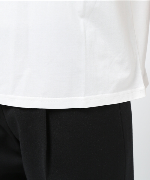 LBC（エルビーシー）の「コットンシルケットレース使いプルオーバー（Tシャツ/カットソー・レディース・ブラック/オフホワイト/アッシュグレー・MEDIUM）」の8枚目の写真