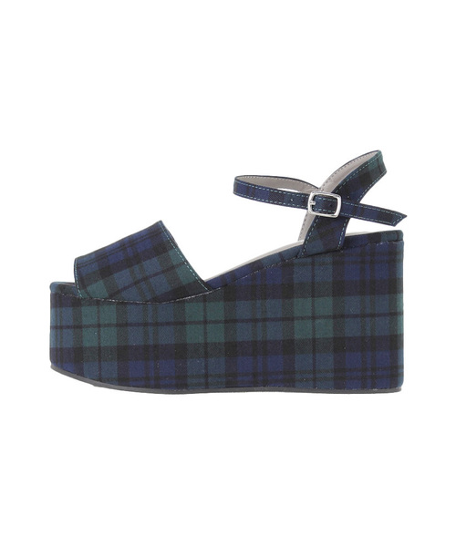 dazzlin（ダズリン）の「ﾁｪｯｸｻﾝﾀﾞﾙ（サンダル・レディース・ブラック/グリーン/レッド・LARGE/MEDIUM/SMALL）」の3枚目の写真