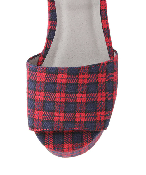 dazzlin（ダズリン）の「ﾁｪｯｸｻﾝﾀﾞﾙ（サンダル・レディース・ブラック/グリーン/レッド・LARGE/MEDIUM/SMALL）」の7枚目の写真