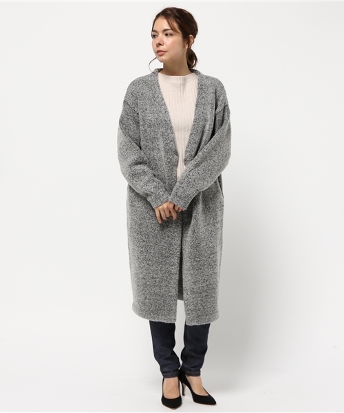 MOUSSY（マウジー）の「Warmth Knitting Gown（カーディガン/ボレロ・レディース・グレー系その他/ピンク系その他/ダークネイビー/ベージュ系その他・FREE）」の7枚目の写真
