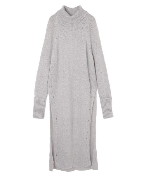 amorous insense（アモラスインセンス）の「サイドロングスリットタートルワンピース（ワンピース・レディース・ブラック/グレー・MEDIUM）」の2枚目の写真