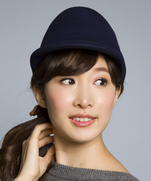 PLAIN CLOTHING(プレーンクロージング)の「メルトンキャップ/ケピ【PLAIN CLOTHING】(キャップ・レディース・ブラック/ネイビー/グレー・FREE)」の14枚目の写真