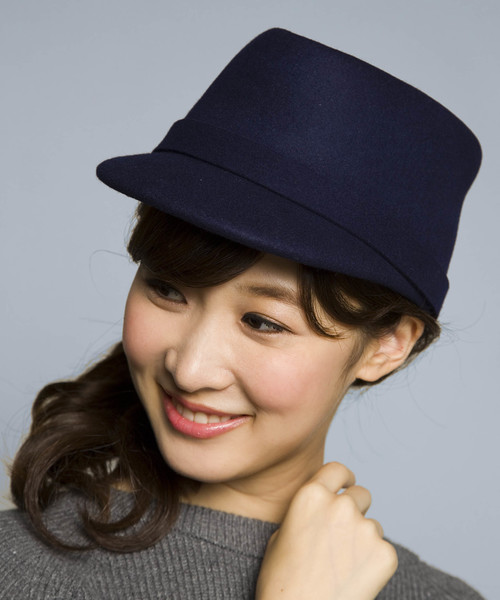 PLAIN CLOTHING(プレーンクロージング)の「メルトンキャップ/ケピ【PLAIN CLOTHING】(キャップ・レディース・ブラック/ネイビー/グレー・FREE)」の13枚目の写真