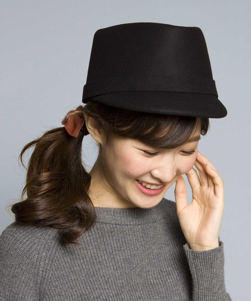 PLAIN CLOTHING(プレーンクロージング)の「メルトンキャップ/ケピ【PLAIN CLOTHING】(キャップ・レディース・ブラック/ネイビー/グレー・FREE)」の12枚目の写真