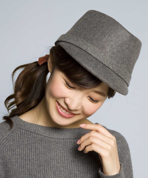 PLAIN CLOTHING(プレーンクロージング)の「メルトンキャップ/ケピ【PLAIN CLOTHING】(キャップ・レディース・ブラック/ネイビー/グレー・FREE)」の9枚目の写真