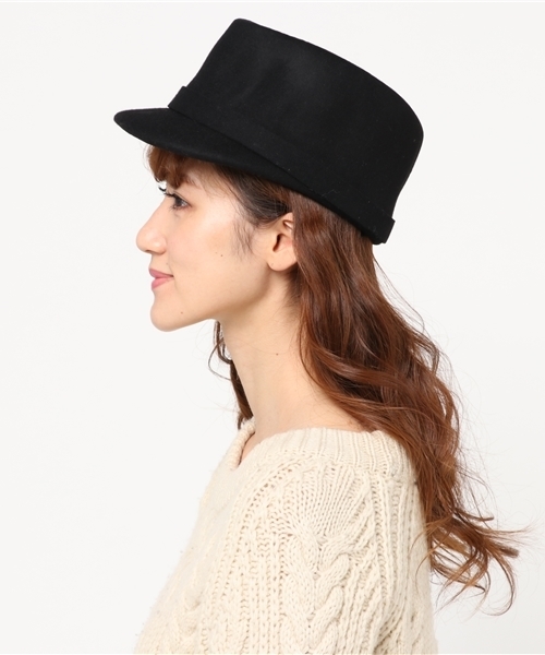 PLAIN CLOTHING(プレーンクロージング)の「メルトンキャップ/ケピ【PLAIN CLOTHING】(キャップ・レディース・ブラック/ネイビー/グレー・FREE)」の4枚目の写真