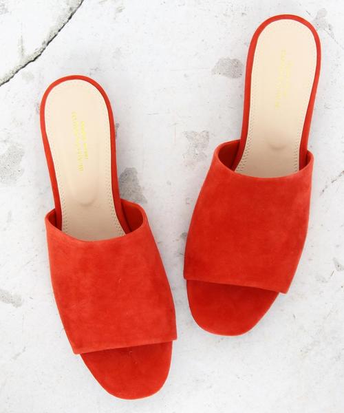 BEAUTY&YOUTH UNITED ARROWS（ビューティーアンドユースユナイテッドアローズ）の「BY∴ スエードスライダーサンダル1.5 ◆（サンダル・レディース・ベージュ/レッド/ブラック/ライム・36h/37h/37/35h/38/36）」の5枚目の写真