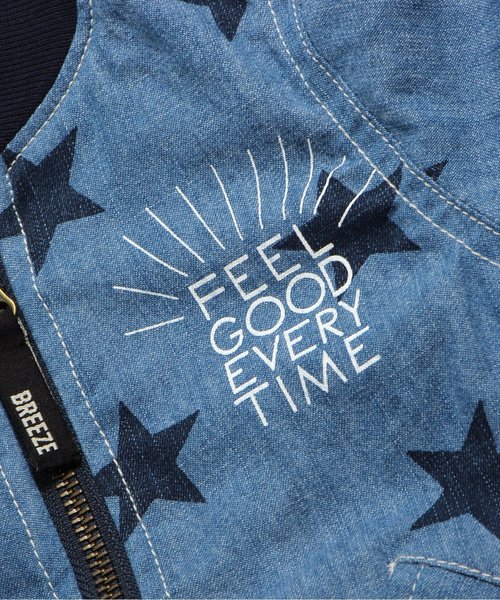 BREEZE（ブリーズ）の「MA-1風ブルゾン（MA-1・キッズ・ブルー/カモフラージュ・90/80/140/110/130/100/120/95）」の7枚目の写真