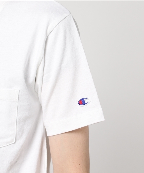 Champion（チャンピオン）の「ポケット付きＶネックＴシャツ（Tシャツ/カットソー・メンズ・ブラック/ホワイト・MEDIUM/X-LARGE/LARGE/SMALL）」の6枚目の写真