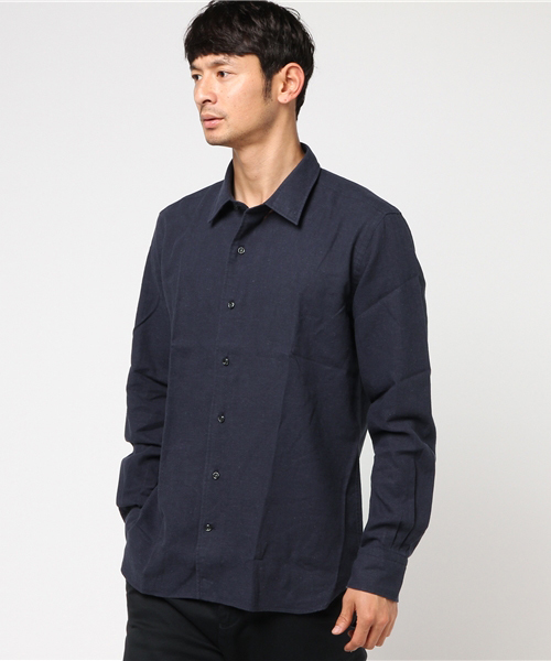ORIAN(オリアン)の「ORIAN コットンリネン シャツ(シャツ/ブラウス・メンズ・ネイビー/ホワイト/ブルー・SMALL/MEDIUM/LARGE)」の3枚目の写真