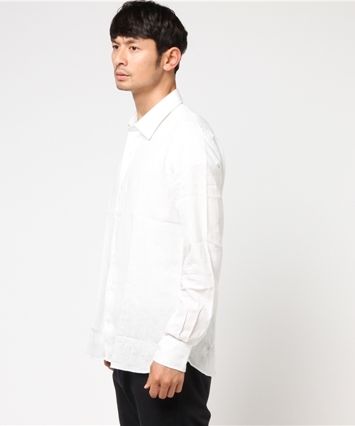 ORIAN(オリアン)の「ORIAN コットンリネン シャツ(シャツ/ブラウス・メンズ・ネイビー/ホワイト/ブルー・SMALL/MEDIUM/LARGE)」の9枚目の写真