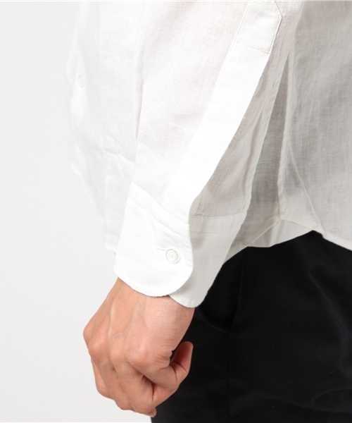 ORIAN(オリアン)の「ORIAN コットンリネン シャツ(シャツ/ブラウス・メンズ・ネイビー/ホワイト/ブルー・SMALL/MEDIUM/LARGE)」の6枚目の写真