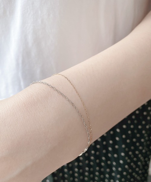 BLOOM（ブルーム）の「シルバー スクリューチェーン ブレスレット BLOOM/ブルーム（ブレスレット・レディース・ホワイト・17cm）」の12枚目の写真