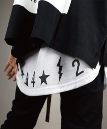 rovtski | rovtski 【トレンドのビッグシルエット】フェイクレイヤープリントＴシャツ半袖/4C17040404(Tシャツ/カットソー)