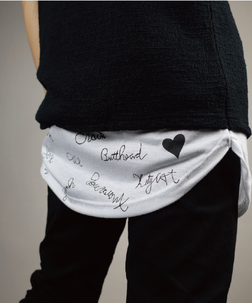 rovtski（ロフトスキー）の「rovtski 【トレンドのビッグシルエット】フェイクレイヤープリントＴシャツ半袖/4C17040404（Tシャツ/カットソー・メンズ・ホワイト系その他2/ブラック系その他/ホワイト系その他/ブラック系その他2・LARGE/MEDIUM）」の4枚目の写真