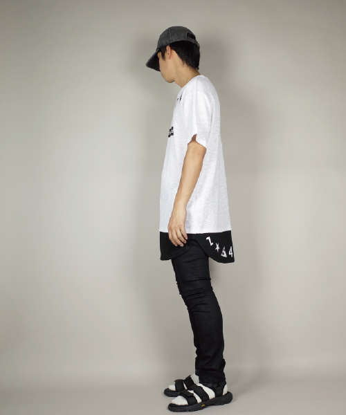 rovtski（ロフトスキー）の「rovtski 【トレンドのビッグシルエット】フェイクレイヤープリントＴシャツ半袖/4C17040404（Tシャツ/カットソー・メンズ・ホワイト系その他2/ブラック系その他/ホワイト系その他/ブラック系その他2・LARGE/MEDIUM）」の6枚目の写真