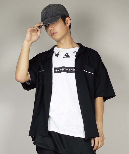 rovtski（ロフトスキー）の「rovtski 【トレンドのビッグシルエット】フェイクレイヤープリントＴシャツ半袖/4C17040404（Tシャツ/カットソー・メンズ・ホワイト系その他2/ブラック系その他/ホワイト系その他/ブラック系その他2・LARGE/MEDIUM）」の8枚目の写真