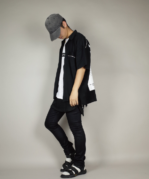 rovtski（ロフトスキー）の「rovtski 【トレンドのビッグシルエット】フェイクレイヤープリントＴシャツ半袖/4C17040404（Tシャツ/カットソー・メンズ・ホワイト系その他2/ブラック系その他/ホワイト系その他/ブラック系その他2・LARGE/MEDIUM）」の12枚目の写真