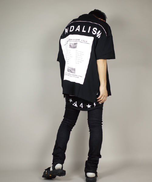 rovtski（ロフトスキー）の「rovtski 【トレンドのビッグシルエット】フェイクレイヤープリントＴシャツ半袖/4C17040404（Tシャツ/カットソー・メンズ・ホワイト系その他2/ブラック系その他/ホワイト系その他/ブラック系その他2・LARGE/MEDIUM）」の13枚目の写真