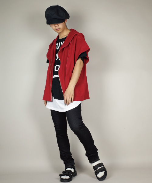 rovtski（ロフトスキー）の「rovtski 【トレンドのビッグシルエット】フェイクレイヤープリントＴシャツ半袖/4C17040404（Tシャツ/カットソー・メンズ・ホワイト系その他2/ブラック系その他/ホワイト系その他/ブラック系その他2・LARGE/MEDIUM）」の15枚目の写真