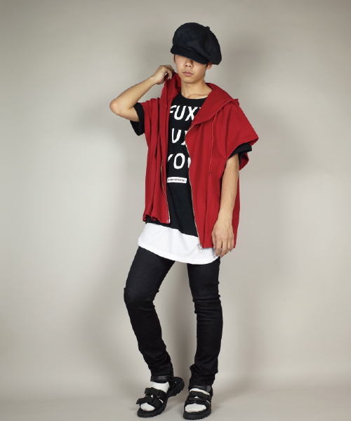 rovtski（ロフトスキー）の「rovtski 【トレンドのビッグシルエット】フェイクレイヤープリントＴシャツ半袖/4C17040404（Tシャツ/カットソー・メンズ・ホワイト系その他2/ブラック系その他/ホワイト系その他/ブラック系その他2・LARGE/MEDIUM）」の16枚目の写真