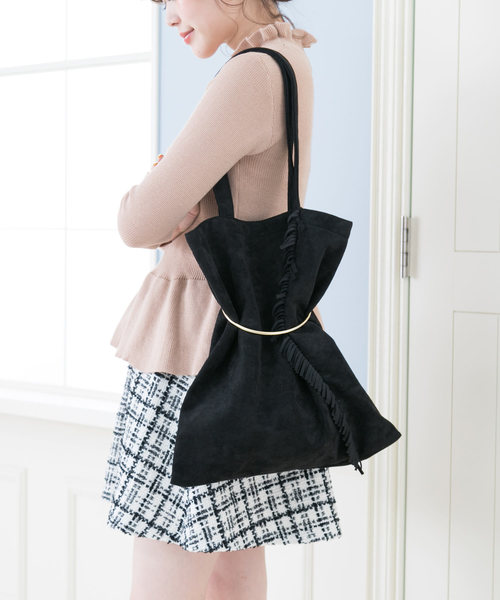 夢展望（ユメテンボウ）の「３ｗａｙメタルリングトートバッグ（トートバッグ・レディース・ライトブラック/ネイビー/ホワイト系その他/ブルー系その他/アイボリー/ライトブルー/ブラック系その他/グレー系その他/イエロー系その他・FREE）」の19枚目の写真