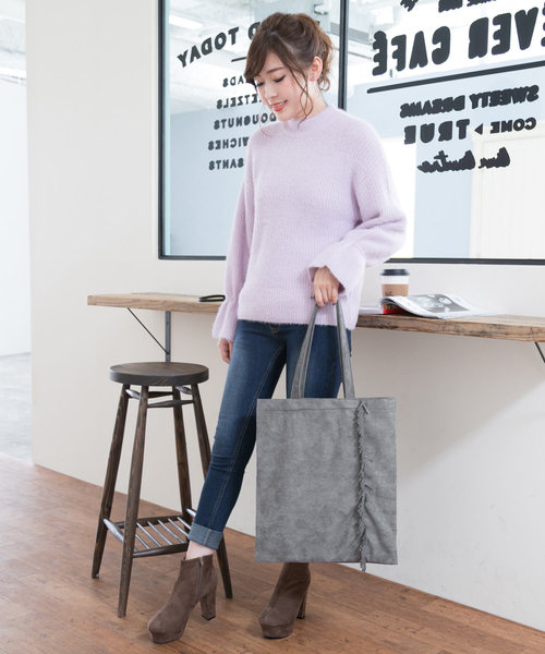 夢展望（ユメテンボウ）の「３ｗａｙメタルリングトートバッグ（トートバッグ・レディース・ライトブラック/ネイビー/ホワイト系その他/ブルー系その他/アイボリー/ライトブルー/ブラック系その他/グレー系その他/イエロー系その他・FREE）」の15枚目の写真