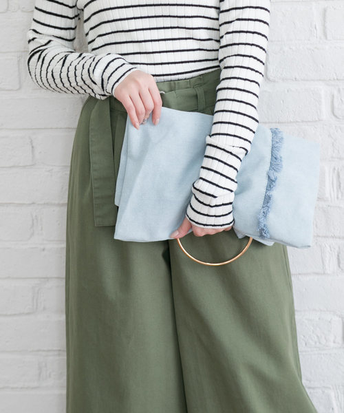 夢展望（ユメテンボウ）の「３ｗａｙメタルリングトートバッグ（トートバッグ・レディース・ライトブラック/ネイビー/ホワイト系その他/ブルー系その他/アイボリー/ライトブルー/ブラック系その他/グレー系その他/イエロー系その他・FREE）」の12枚目の写真