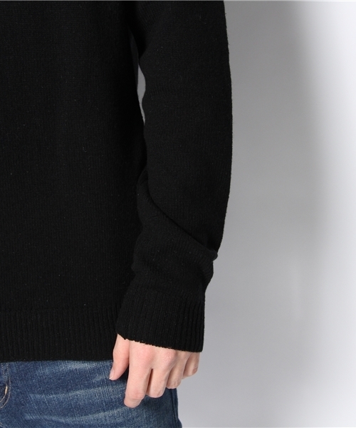 coen（コーエン）の「ラムウールVネックニット（ニット/セーター・メンズ・ブラック/ダークグレー/ネイビー・MEDIUM/LARGE/X-LARGE/SMALL）」の8枚目の写真