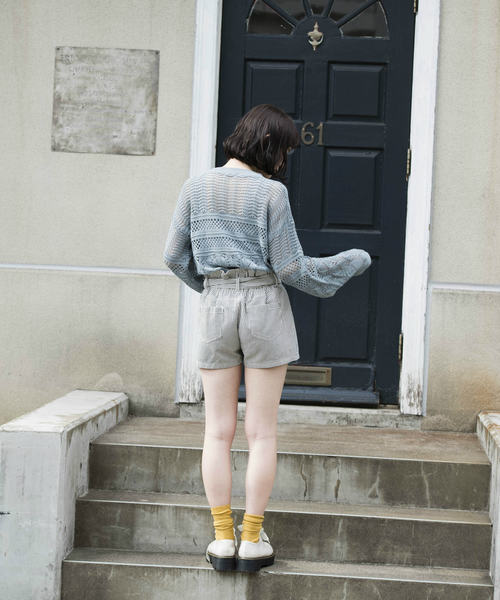 OLIVE des OLIVE（オリーブデオリーブ）の「透かし プルオーバー（ニット/セーター・レディース・オフホワイト/サックスブルー/ブラック・MEDIUM）」の15枚目の写真