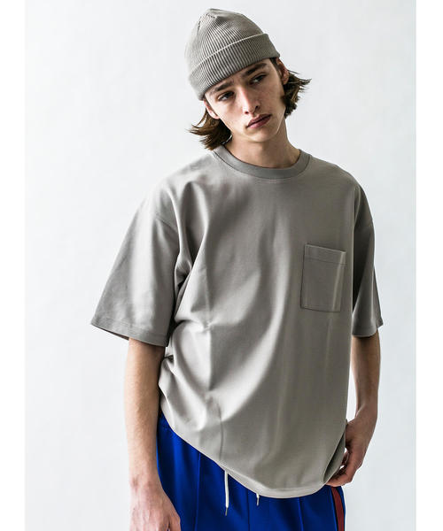 MONKEY TIME（モンキータイム）の「＜monkey time＞ TC/PONTI 1POCKET 5SLEEVE CN/Tシャツ（Tシャツ/カットソー・メンズ・ベージュ/ケリー/パープル/ホワイト/ピンク/ブラック/コバルトブルー・MEDIUM/LARGE/SMALL/X-LARGE）」の3枚目の写真